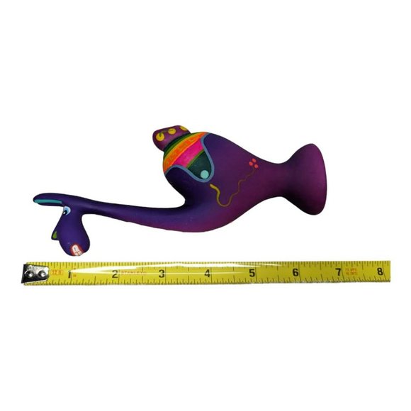 Colorful Bolivia Hand Painted Lightweight Wood Primitive Animals Group of 3 - Picture 6 of 12